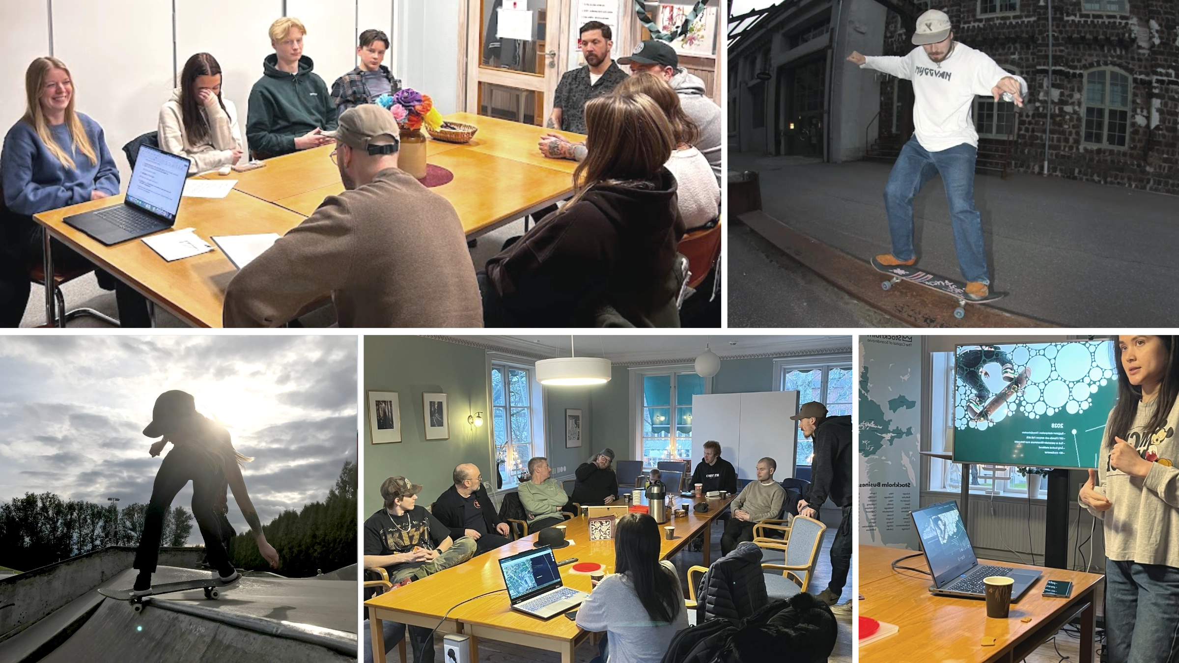 Föreningar som möts och diskuterar skateboardens utveckling i Dalarna